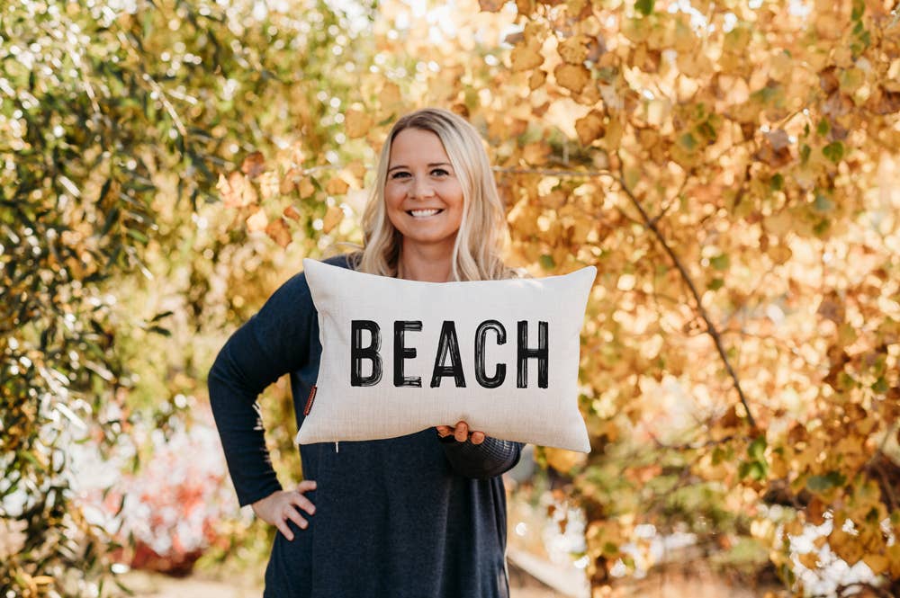 Beach Lumbar Throw Pillow