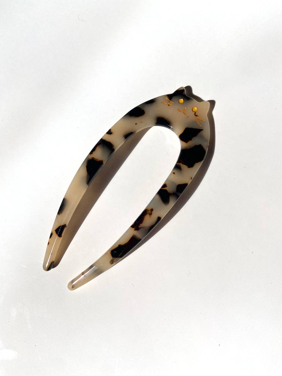 Hand-painted Kitty Cat French Chignon Hair Pin