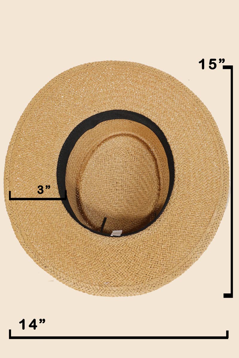Straw Braid Pork Pie Sun Hat