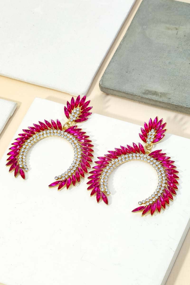 Crystal Rhinestone Statement Earrings