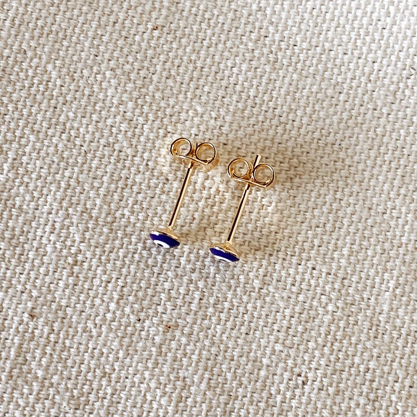 18k Gold Filled Petite Evil Eye Stud Earrings
