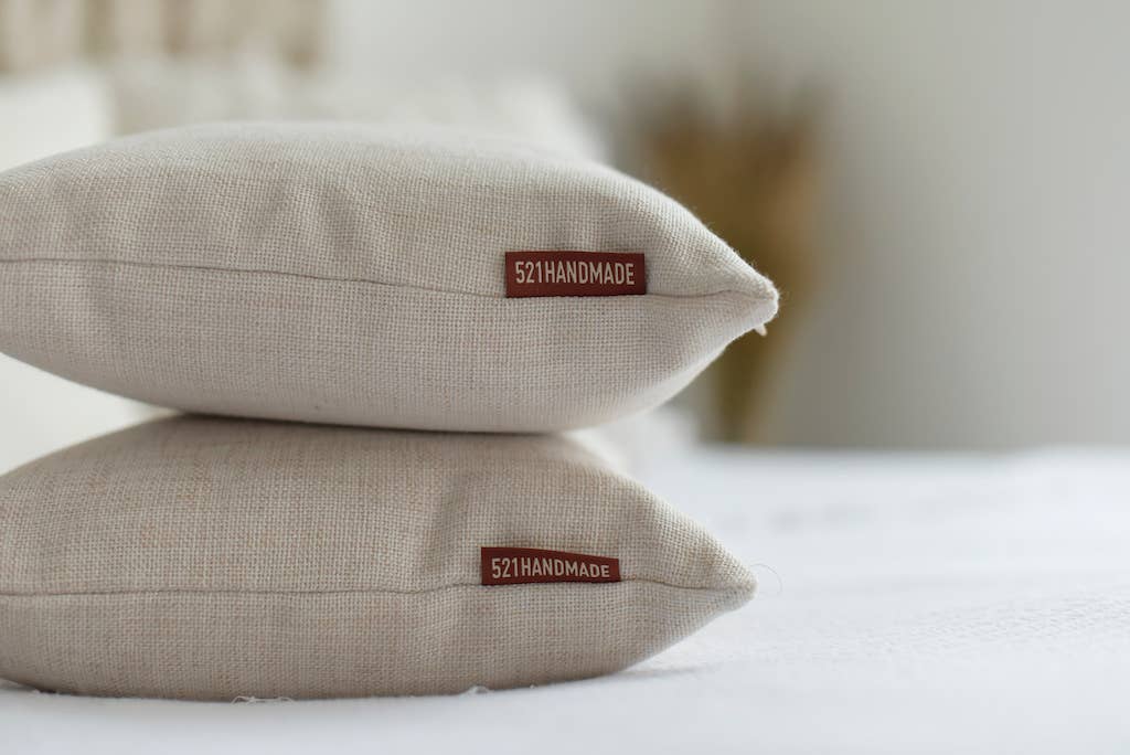 Bookworm Linen Lumbar Pillow