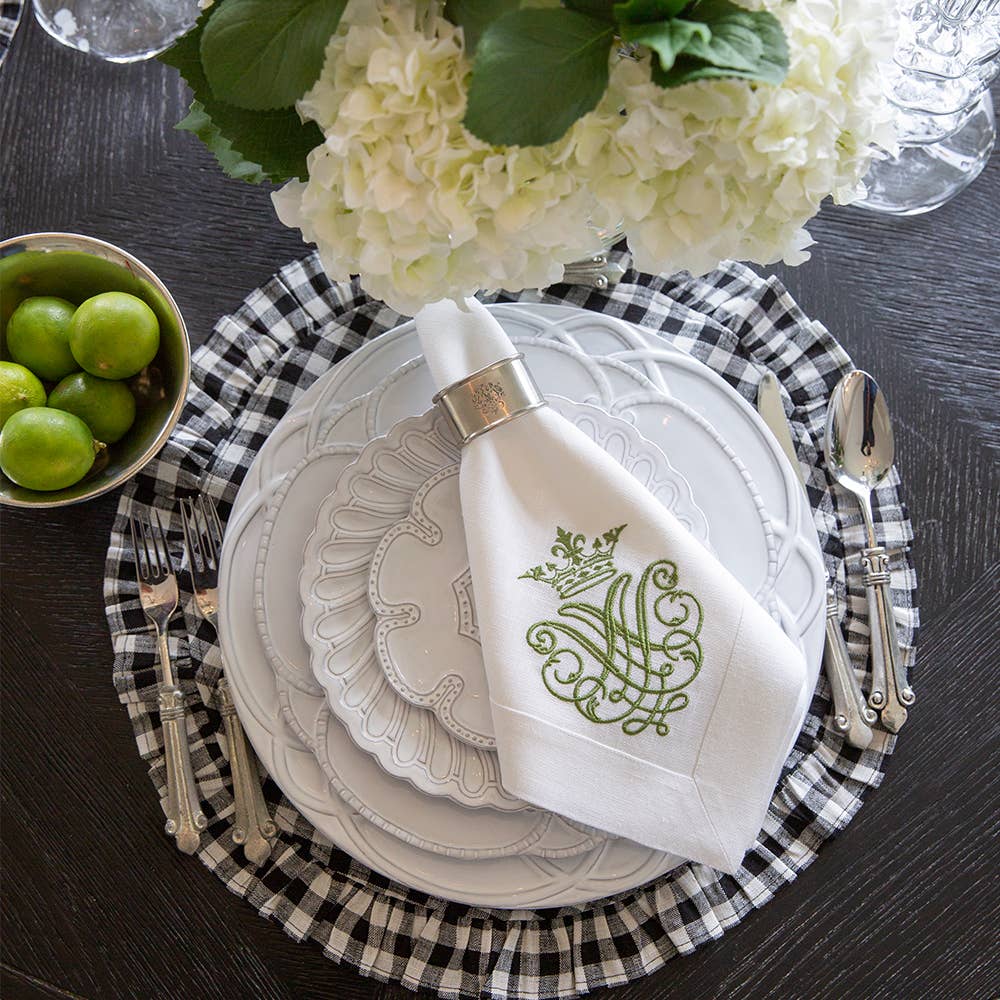 Bella Bianca Beaded Lace Bread / Canapé Plate
