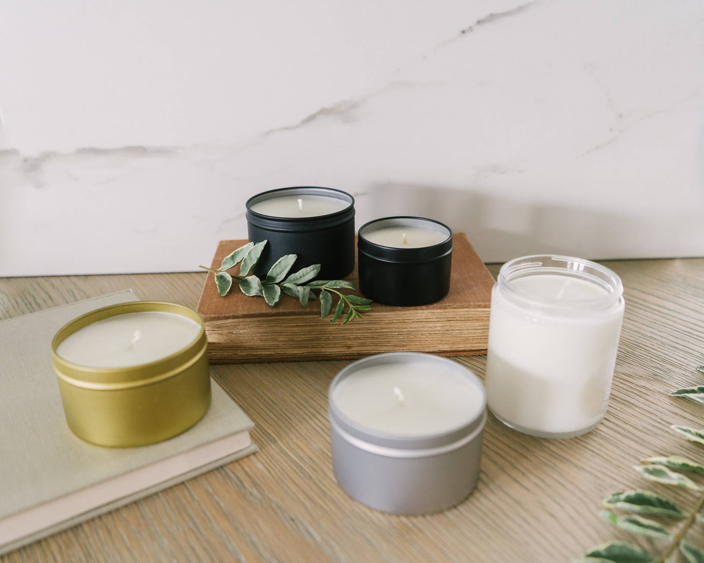 8oz Black Tin Soy Candle