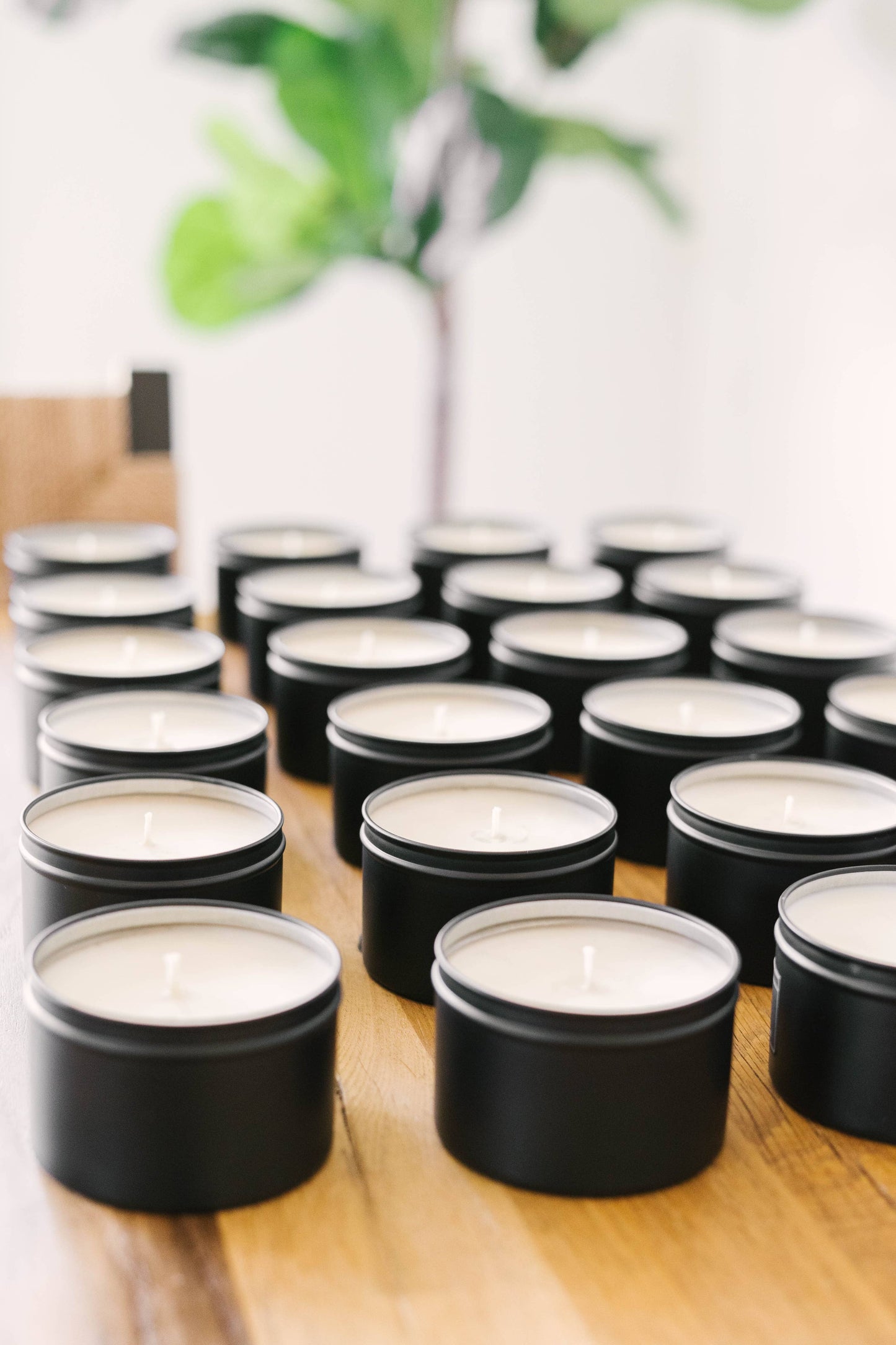 8oz Black Tin Soy Candle