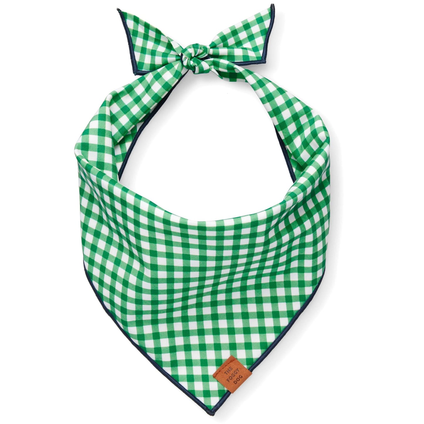 Grass Gingham Dog Bandana