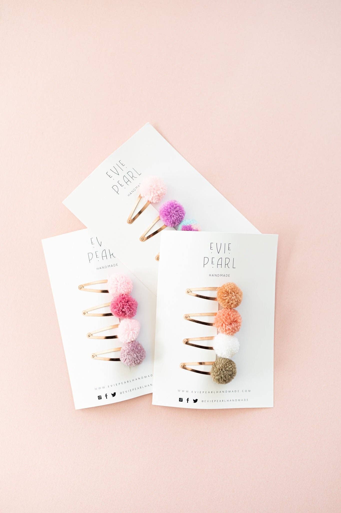 Pom Pom Clip Set (4 clips)