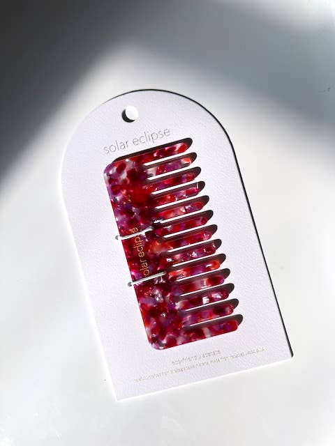 Wide Tooth Acetate Hair Comb | Eco-Friendly
