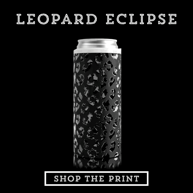 SIC® Stainless Steel Slim Can Cooler Leopard Eclipse