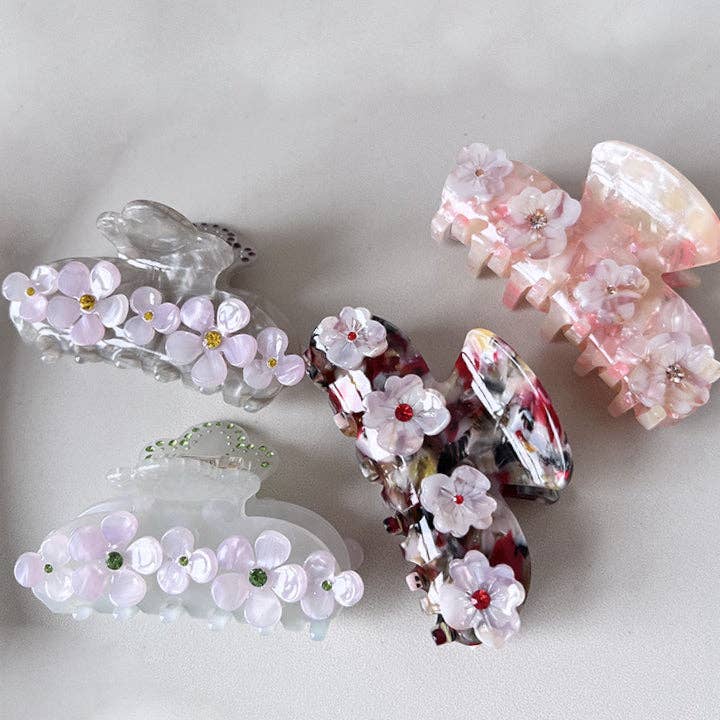 Blossom Flower Rhinestone Claw Clip | Eco-Friendly | Western
