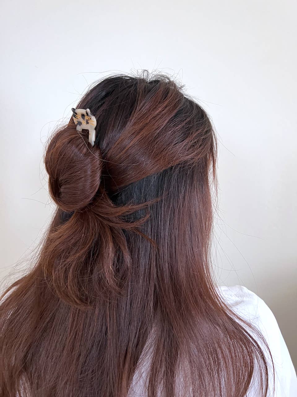 Hand-painted Kitty Cat French Chignon Hair Pin