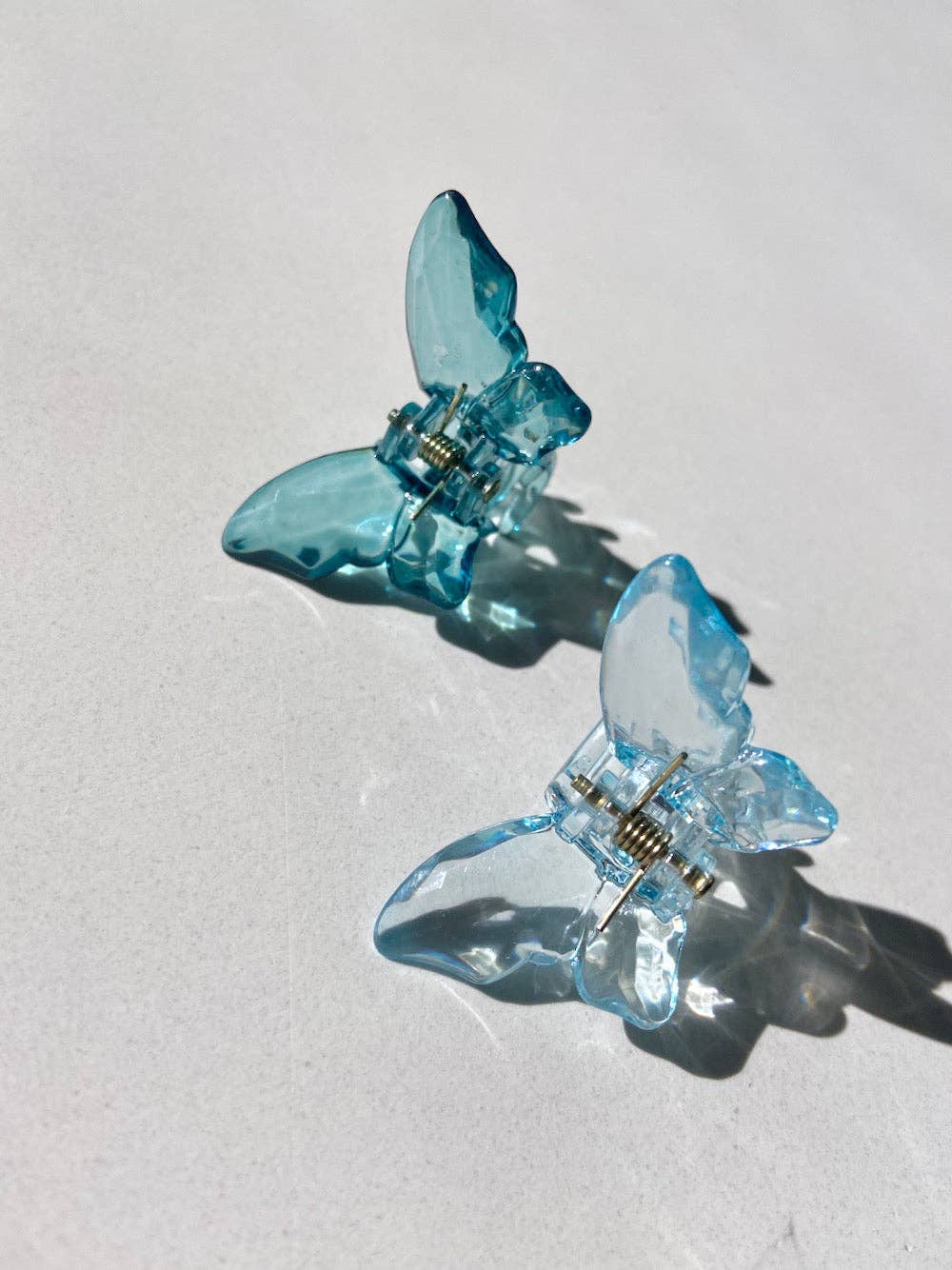 2pc Butterfly Clear Mini Claw Hair Clips Set | Western | Sum