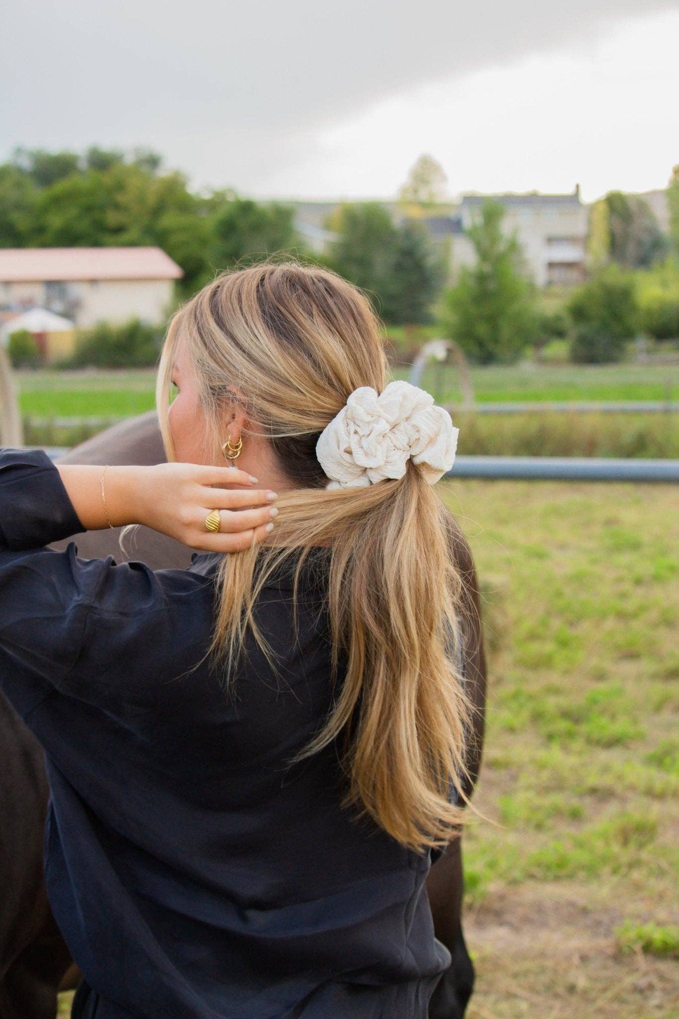 Magnolia Jumbo Scrunchie