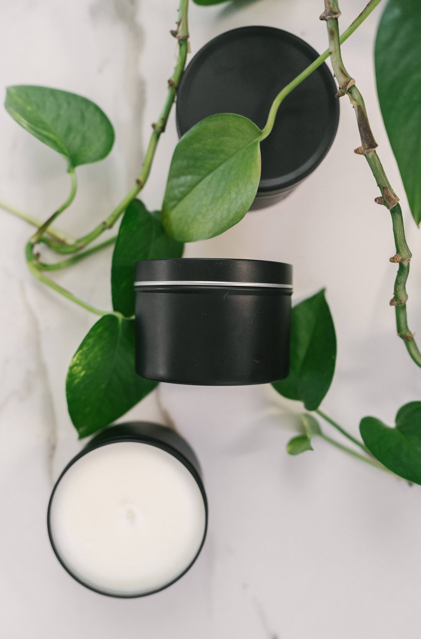 8oz Black Tin Soy Candle