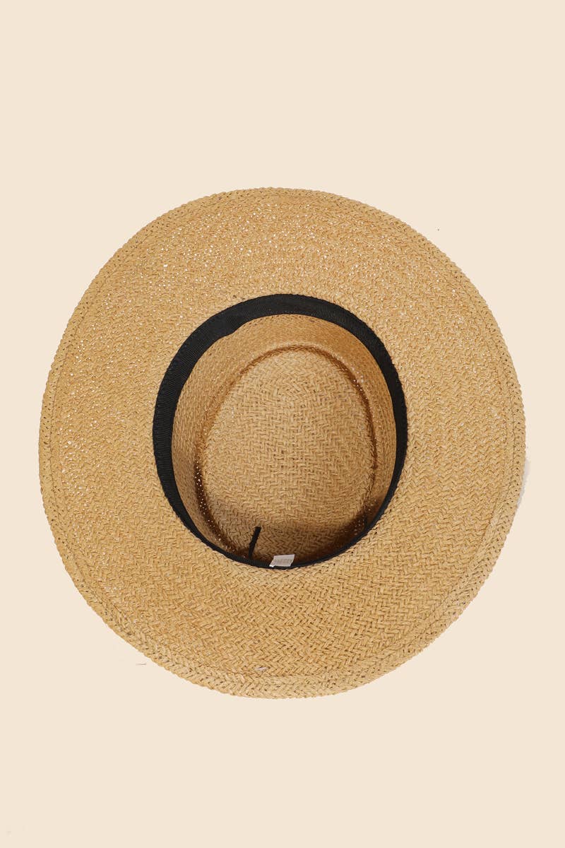 Straw Braid Pork Pie Sun Hat