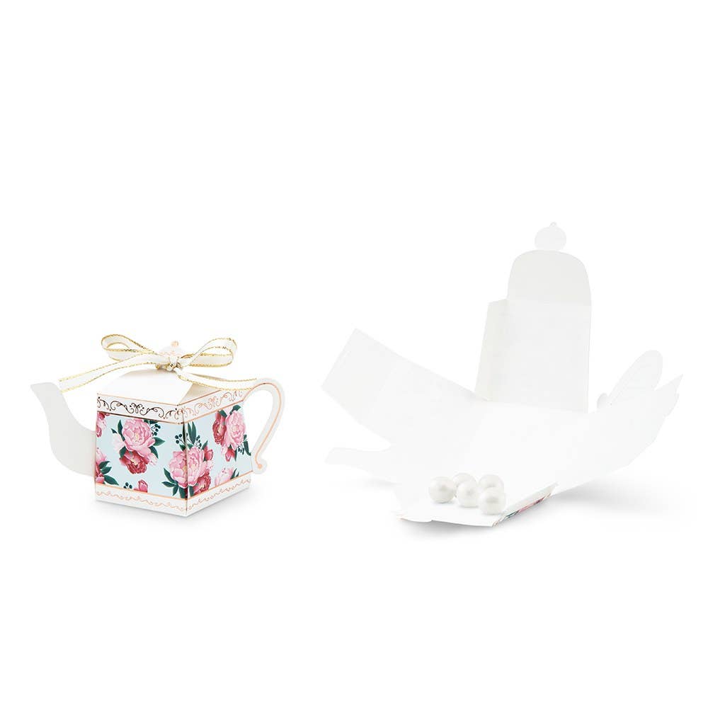 Uniquely Shaped Paper Wedding Favor Boxes - Teapot