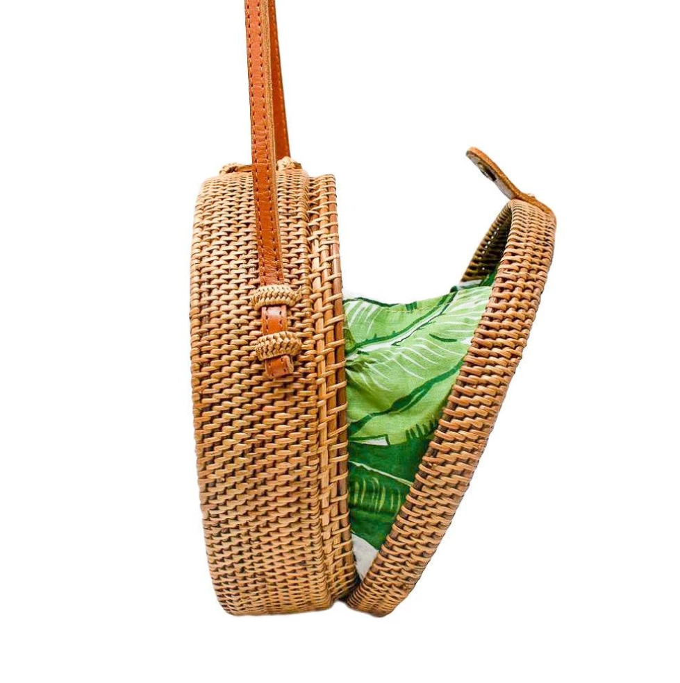 Camilla Round Rattan Bag - Natural