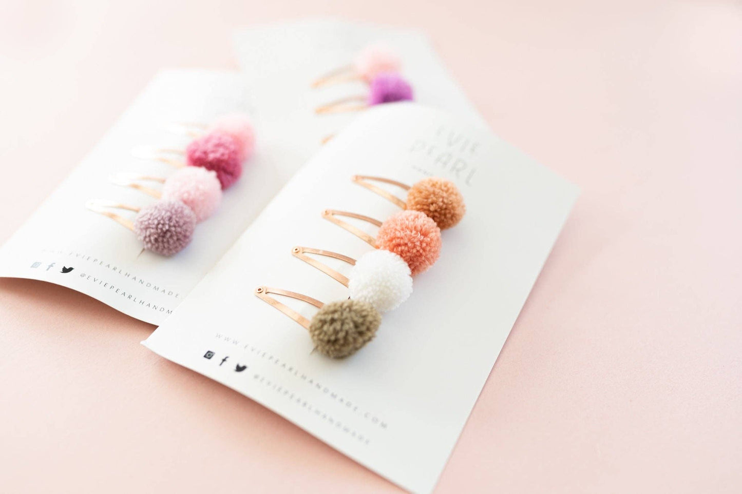 Pom Pom Clip Set (4 clips)