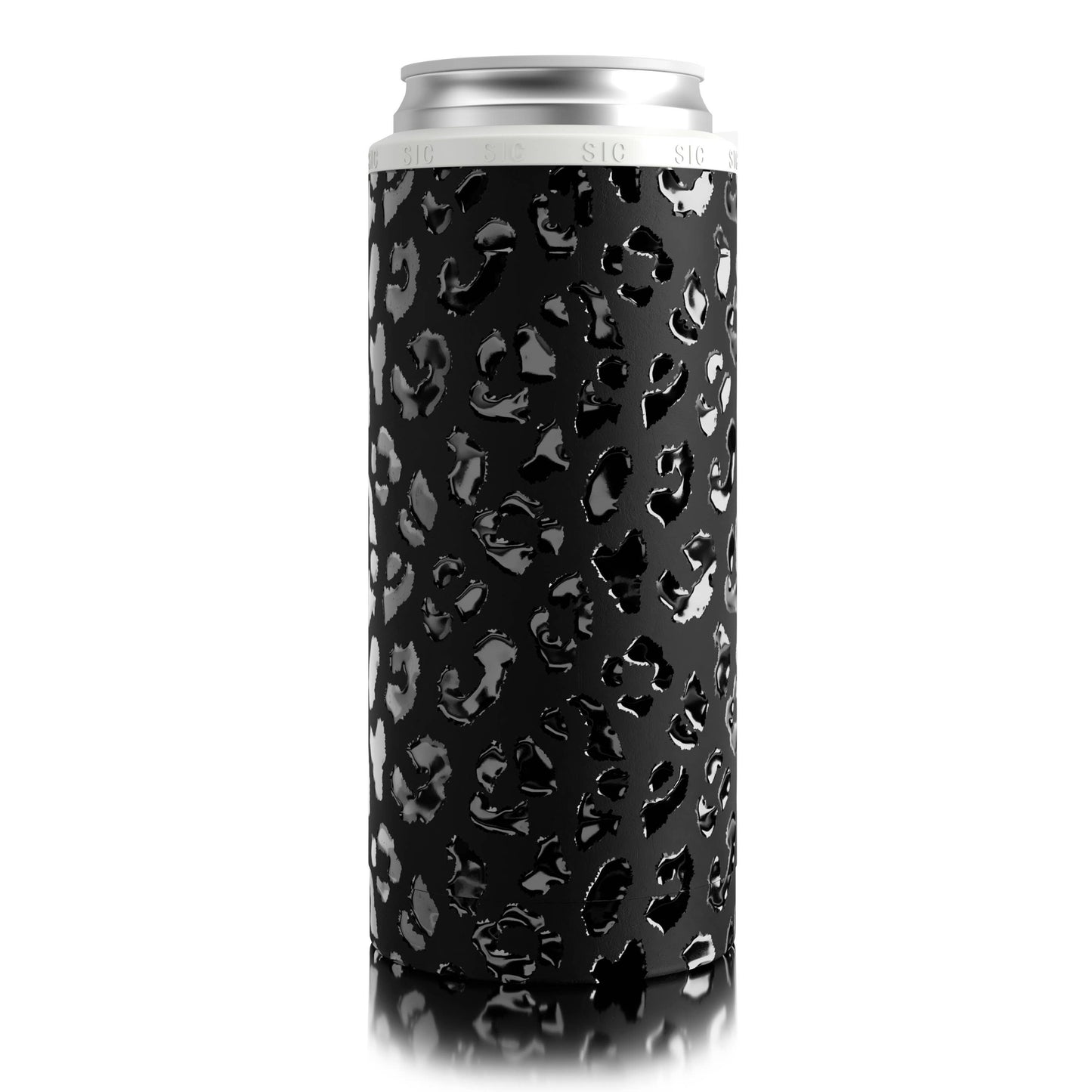 SIC® Stainless Steel Slim Can Cooler Leopard Eclipse