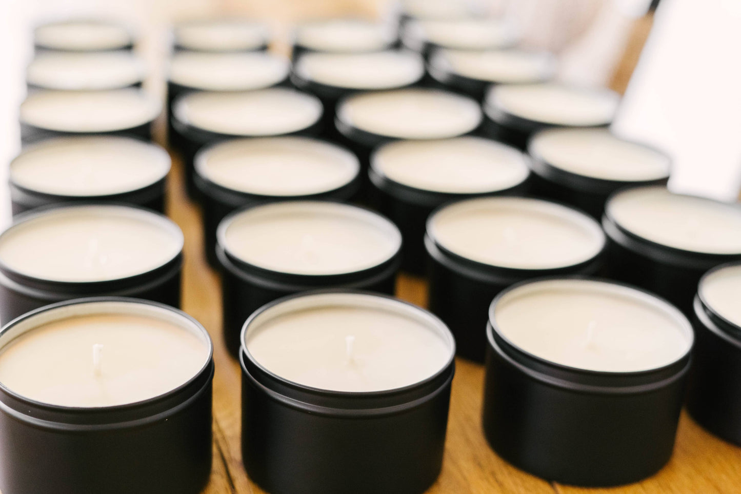 8oz Black Tin Soy Candle