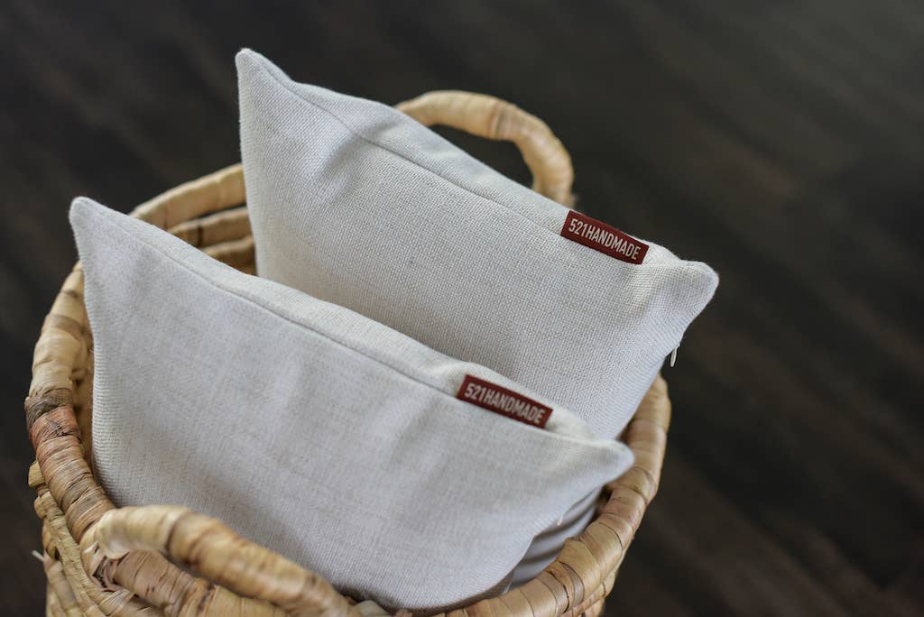 Bookworm Linen Lumbar Pillow