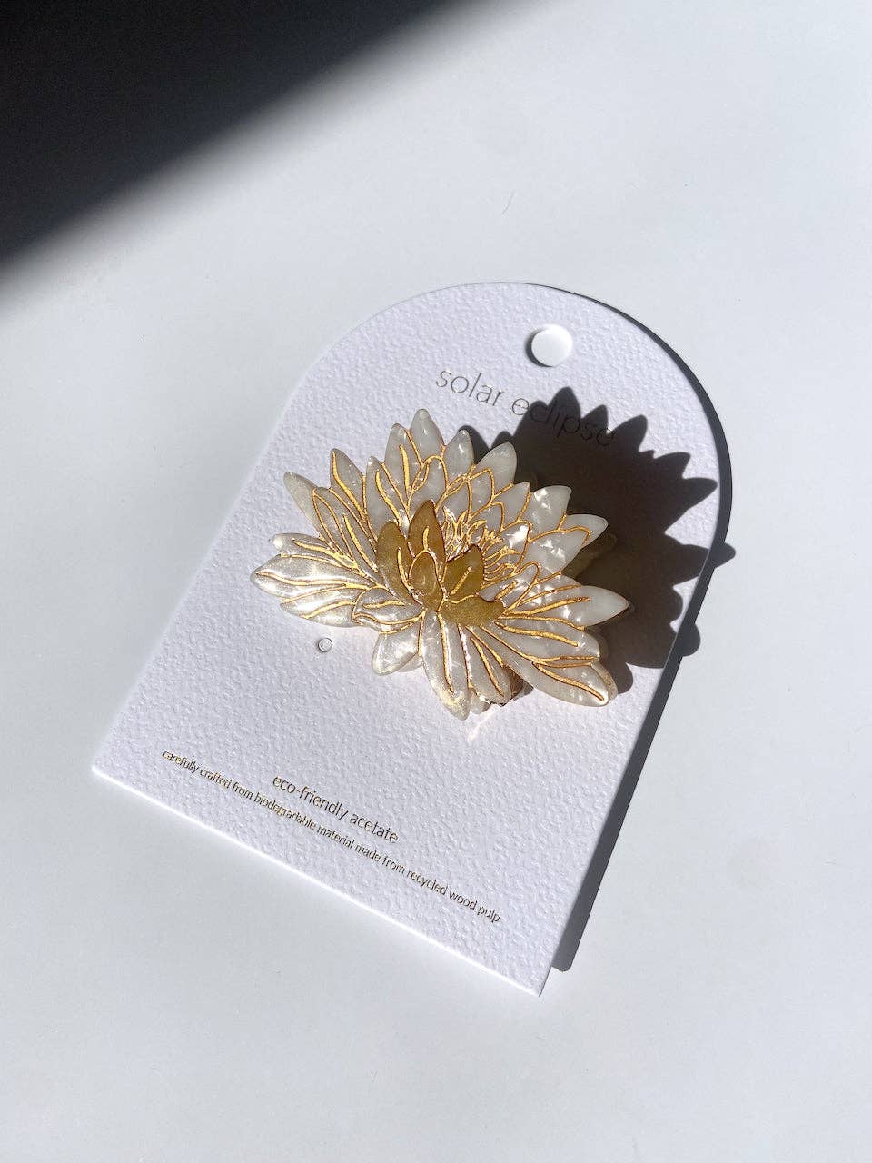 Hand-painted Water Lily Flower Claw Hair Clip | July Birth F