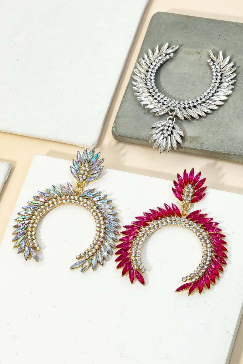 Crystal Rhinestone Statement Earrings