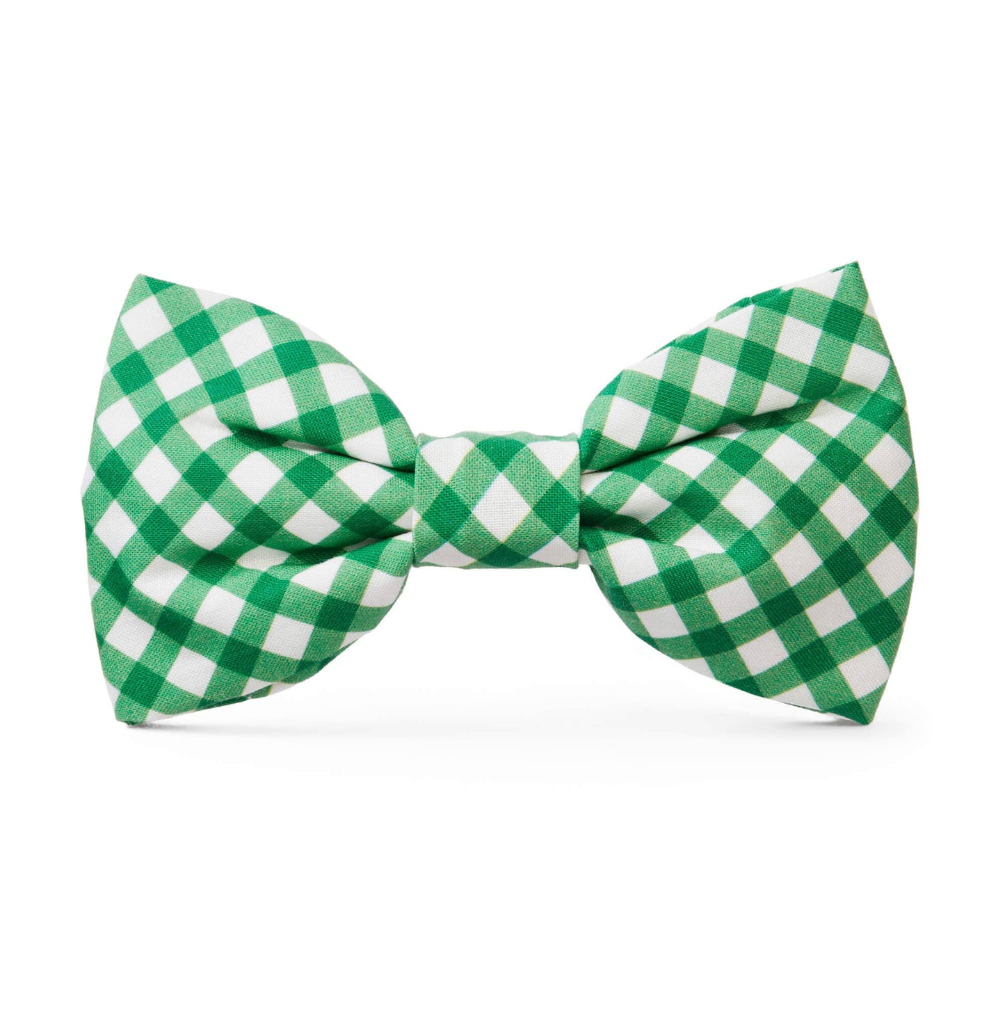 Grass Gingham Dog Bow Tie