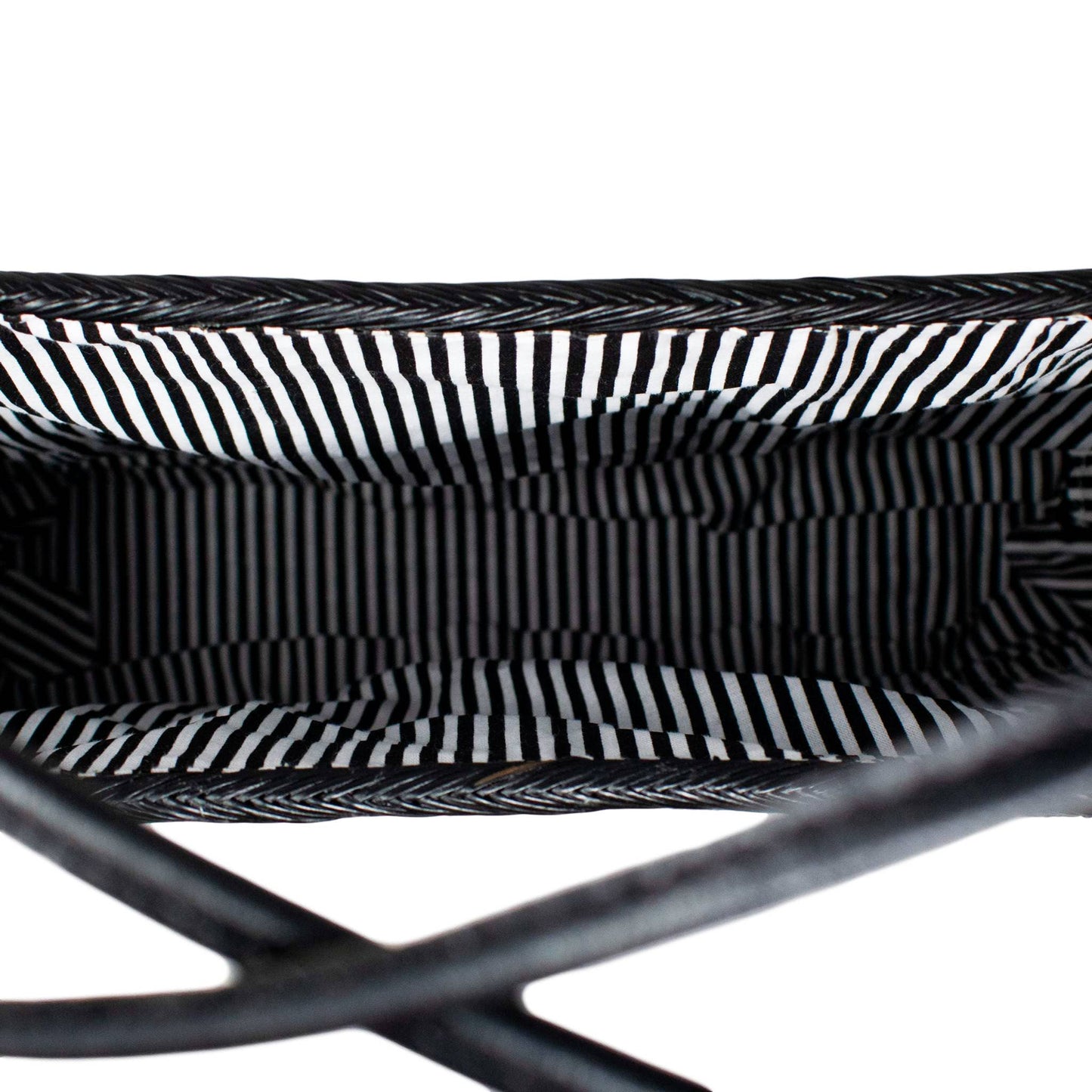 Harper Rattan Tote Bag - Black