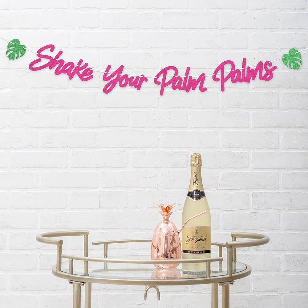 Paper Bachelorette Party Banner - Shake Your Palm Palms