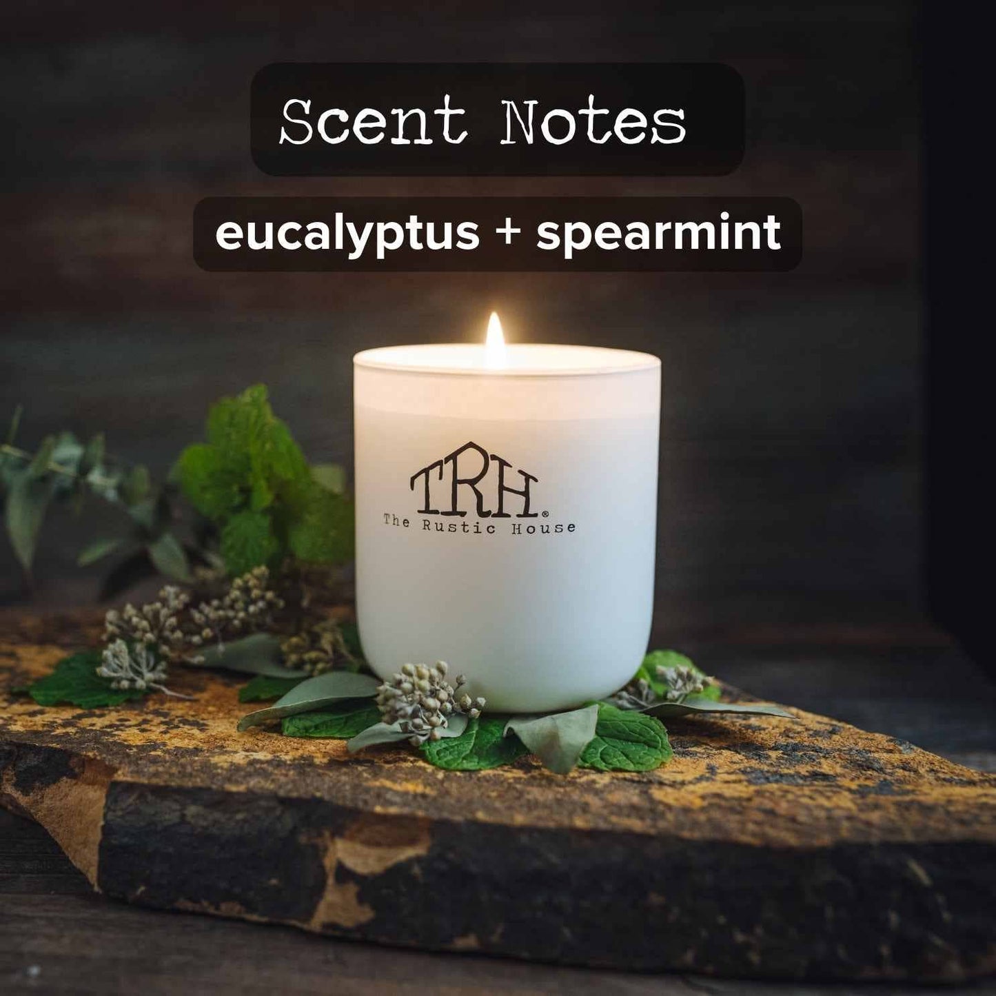 Eucalyptus + Spearmint | White Soy Candle + Gift Box | 8oz.