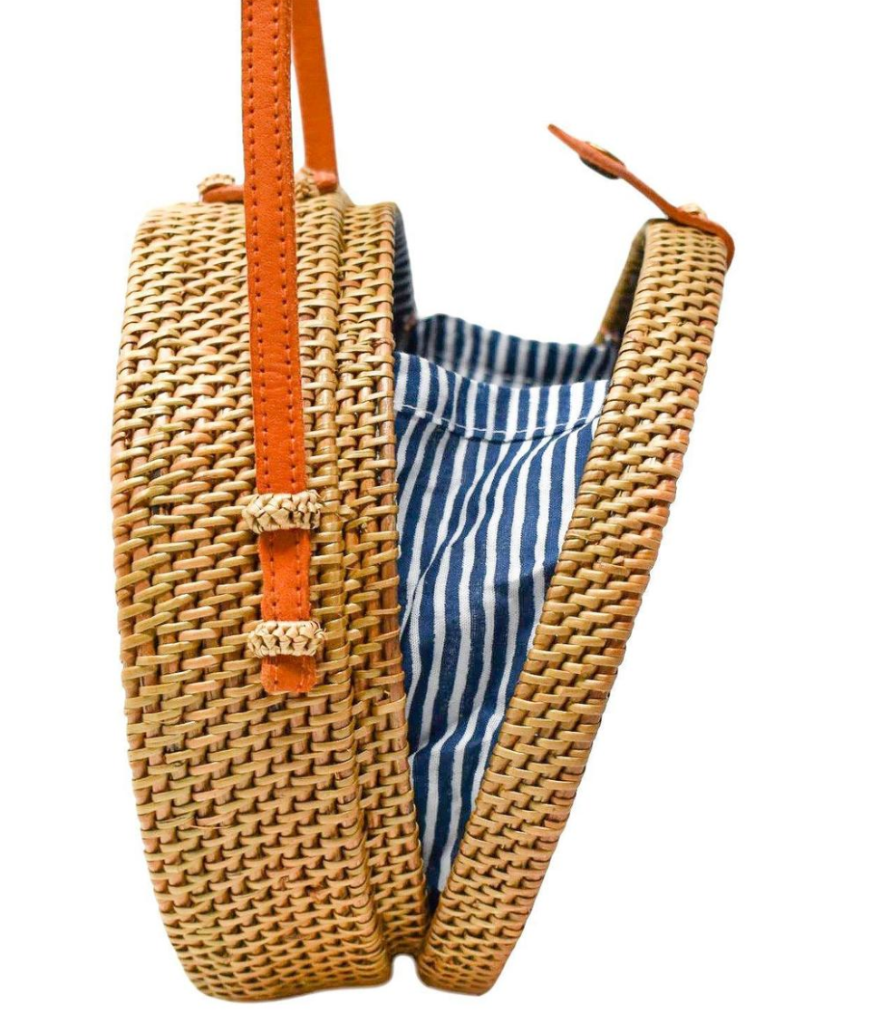 Camilla Round Rattan Bag - Natural