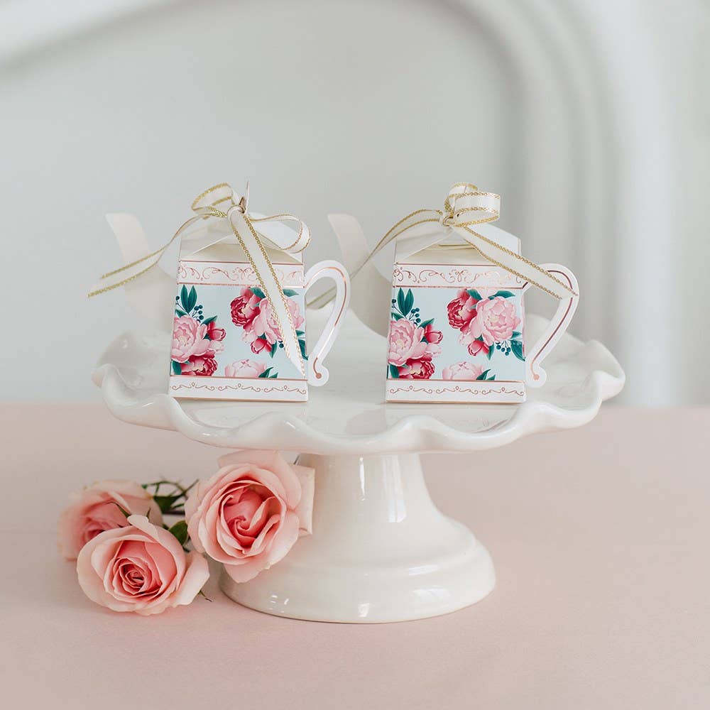Uniquely Shaped Paper Wedding Favor Boxes - Teapot
