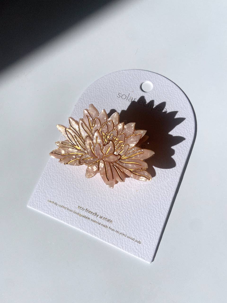 Hand-painted Water Lily Flower Claw Hair Clip | July Birth F