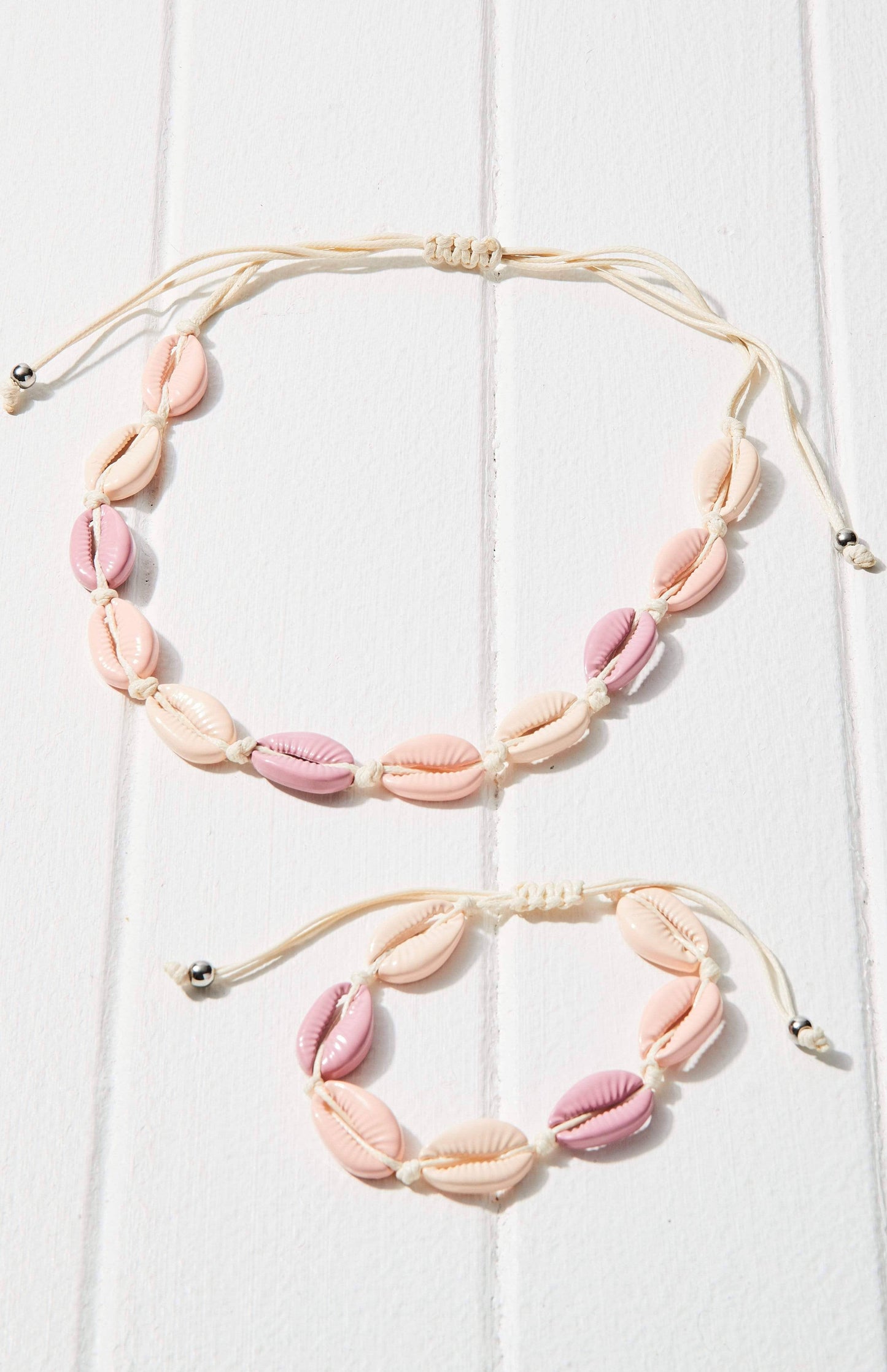 Pink Cowrie Shell Jewelry Set