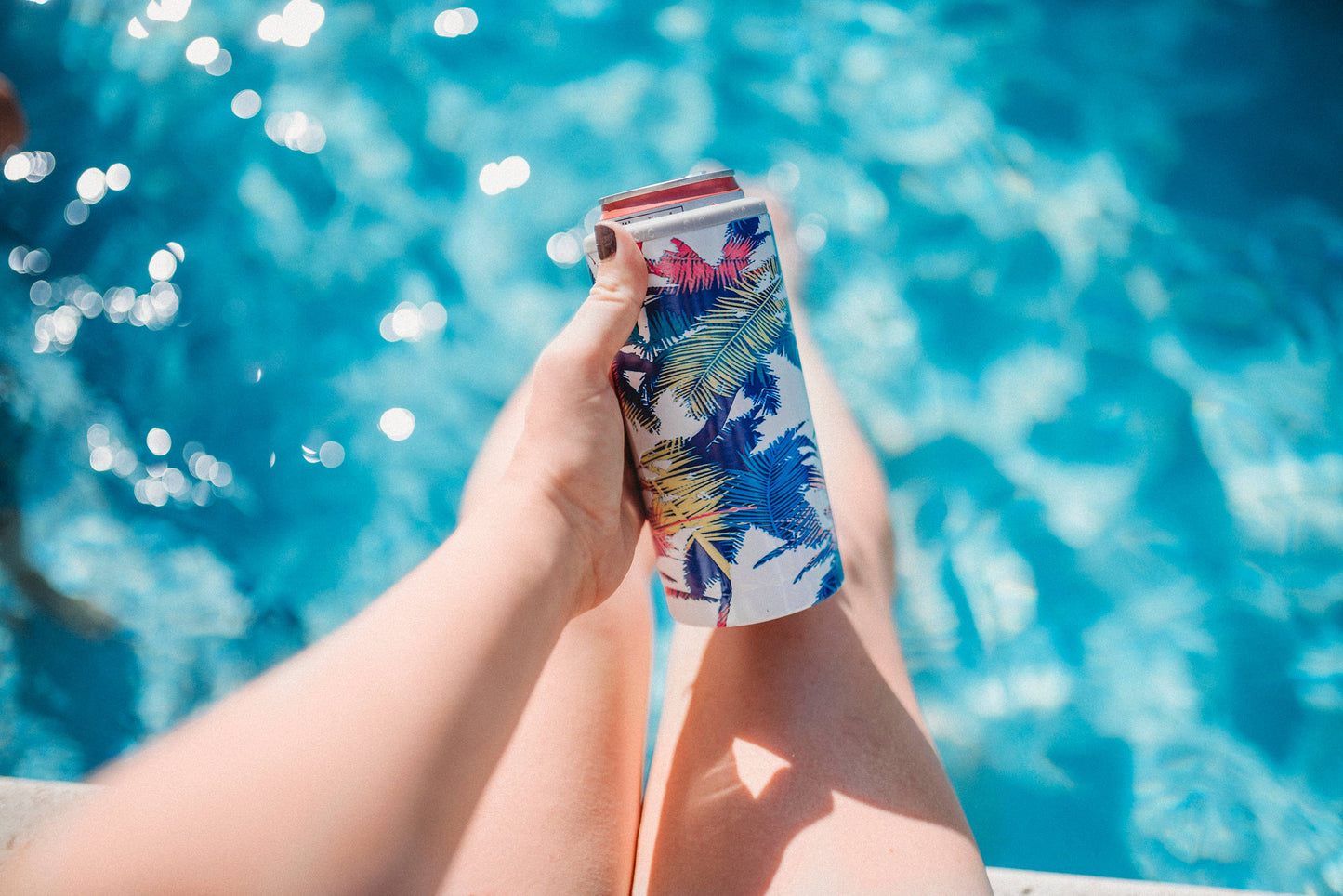 12 oz. Can Cooler Rainbow Palms