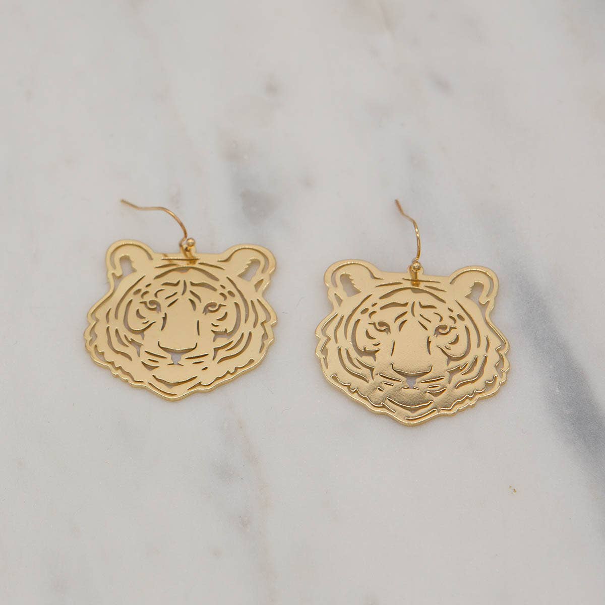 Tiger Face Earrings
