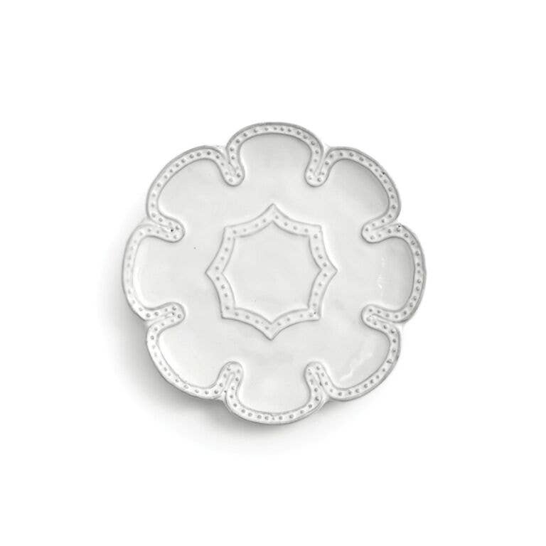 Bella Bianca Beaded Lace Bread / Canapé Plate