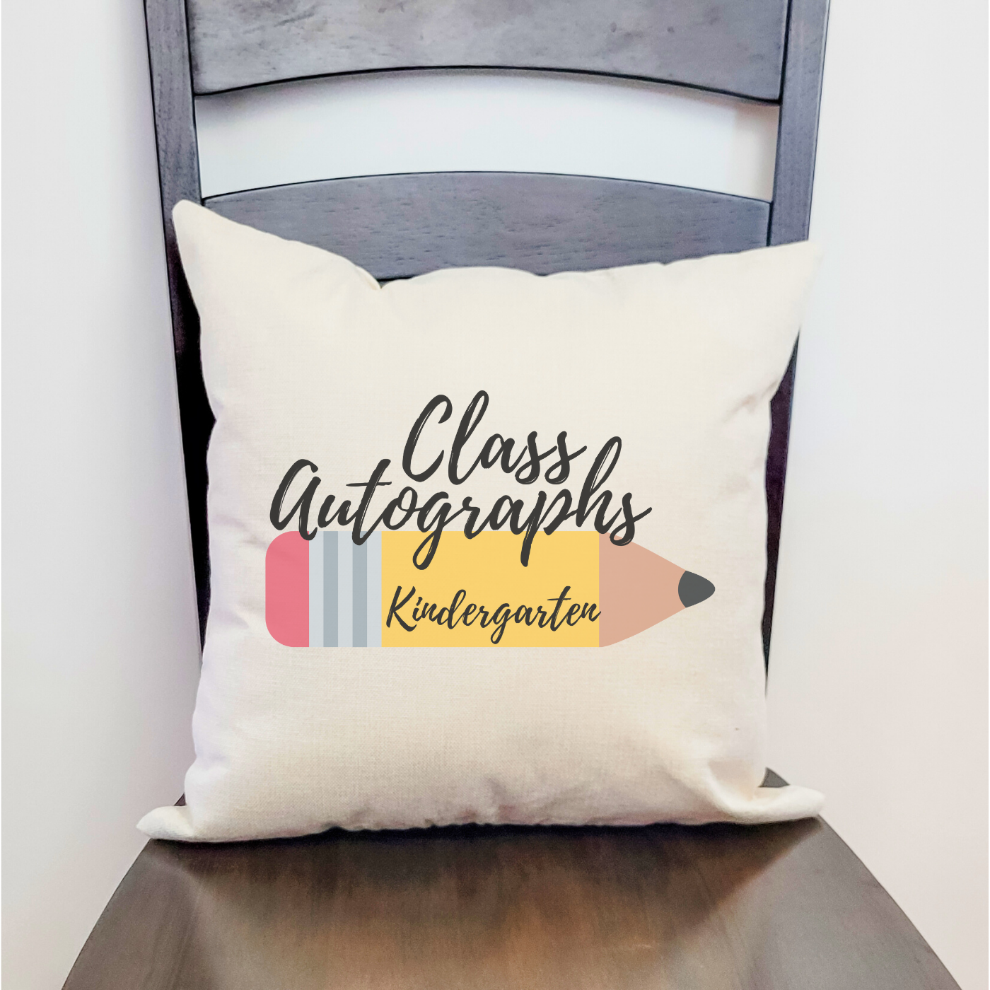 Kindergarten Autograph Pillow Cover