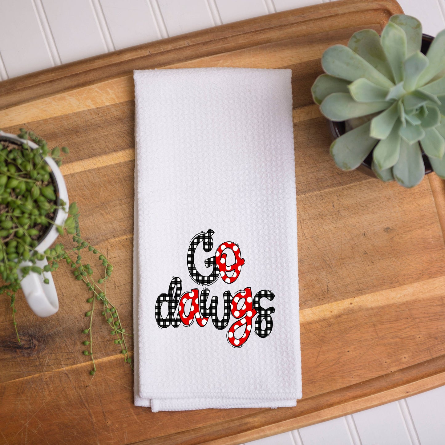 University of Georgia "Go Dawgs" Kitchen Waffle Dish Towel