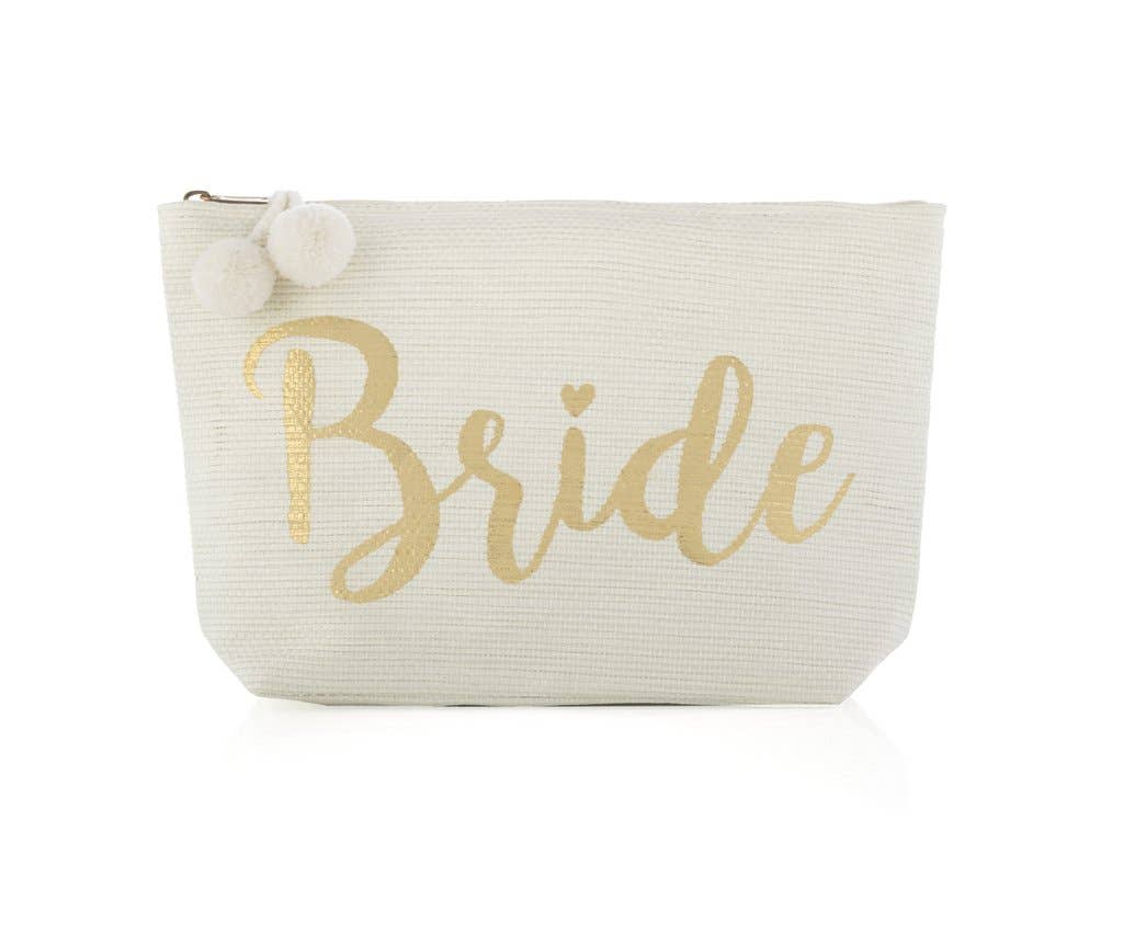 MIA BRIDE ZIP POUCH, IVORY