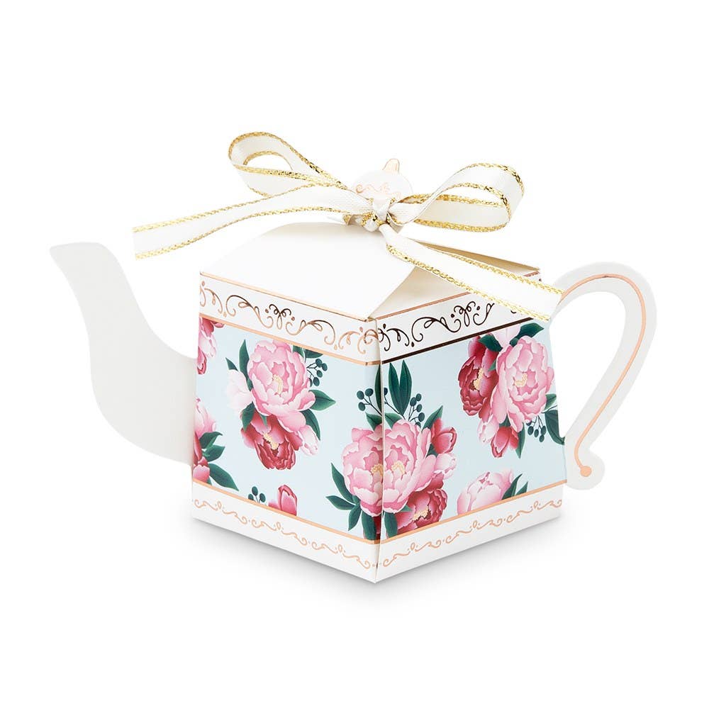 Uniquely Shaped Paper Wedding Favor Boxes - Teapot
