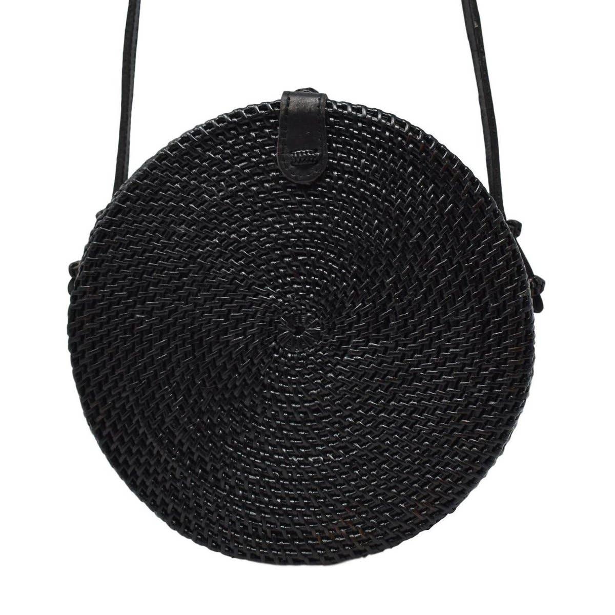Camilla Bag in Black with Black Gingham Lining