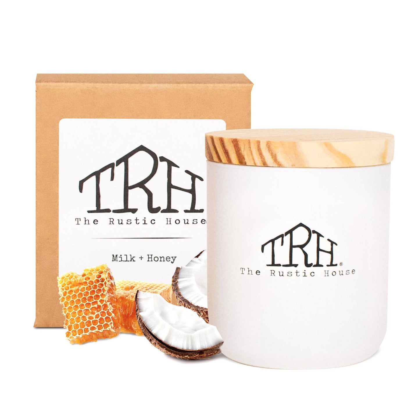 Milk + Honey | White Soy Candle + Gift Box | 8oz.