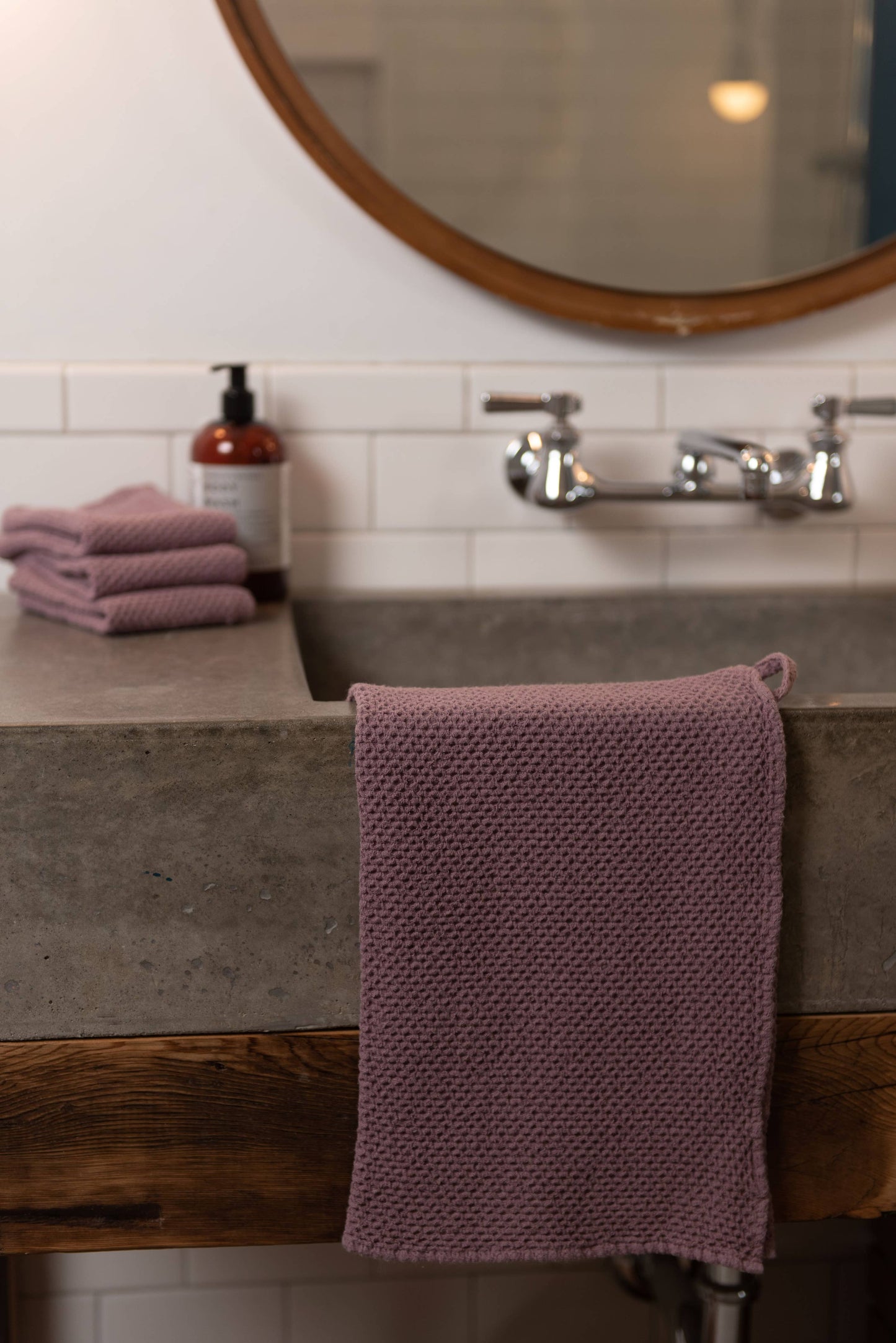 Linen Waffle Bath Towel
