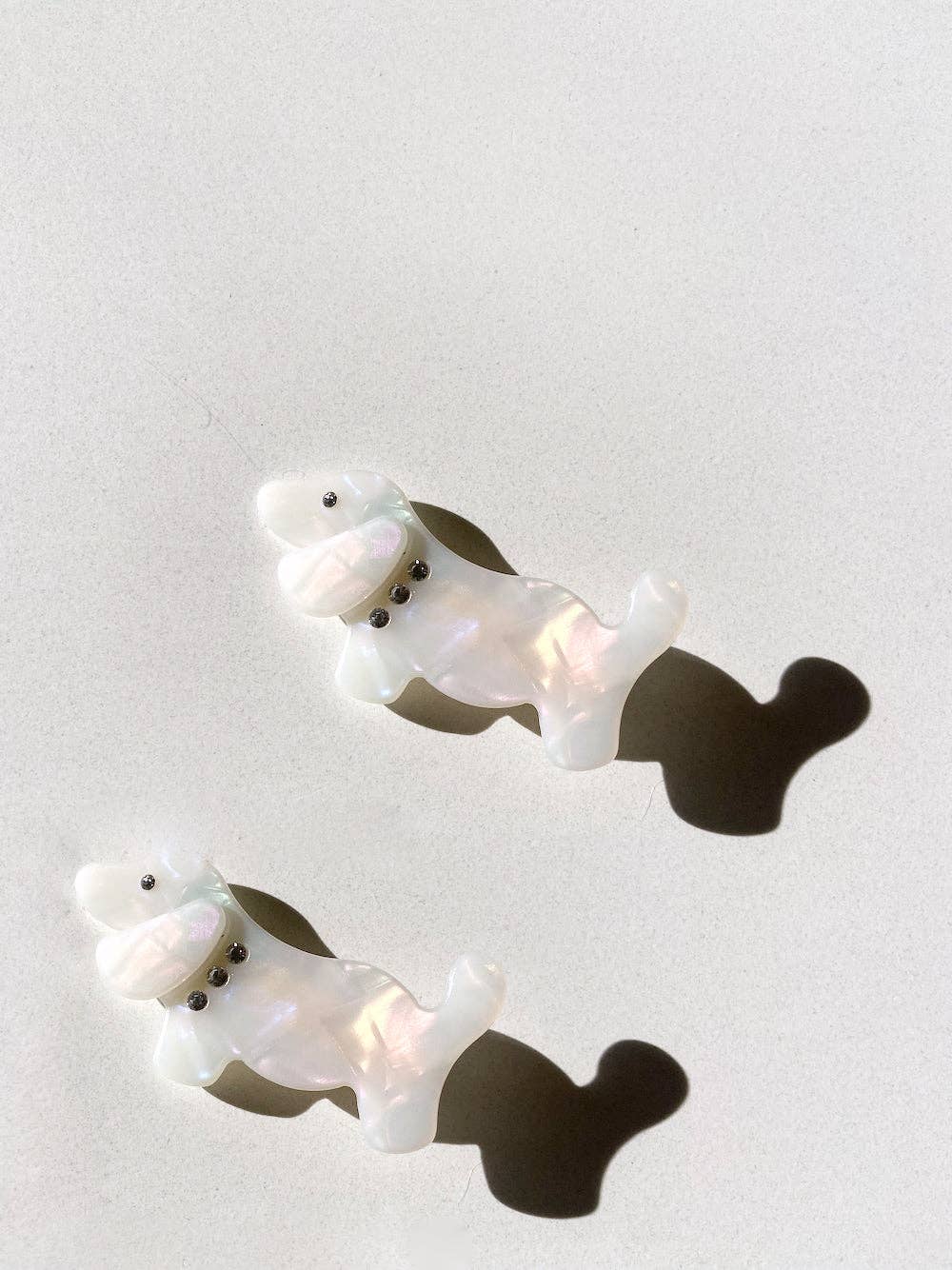 2pc Dog Acetate Hair Clips Set | Eco-Friendly