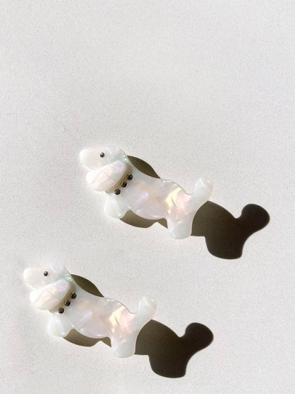 2pc Dog Acetate Hair Clips Set | Eco-Friendly