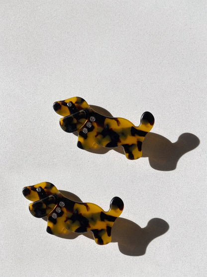 2pc Dog Acetate Hair Clips Set | Eco-Friendly