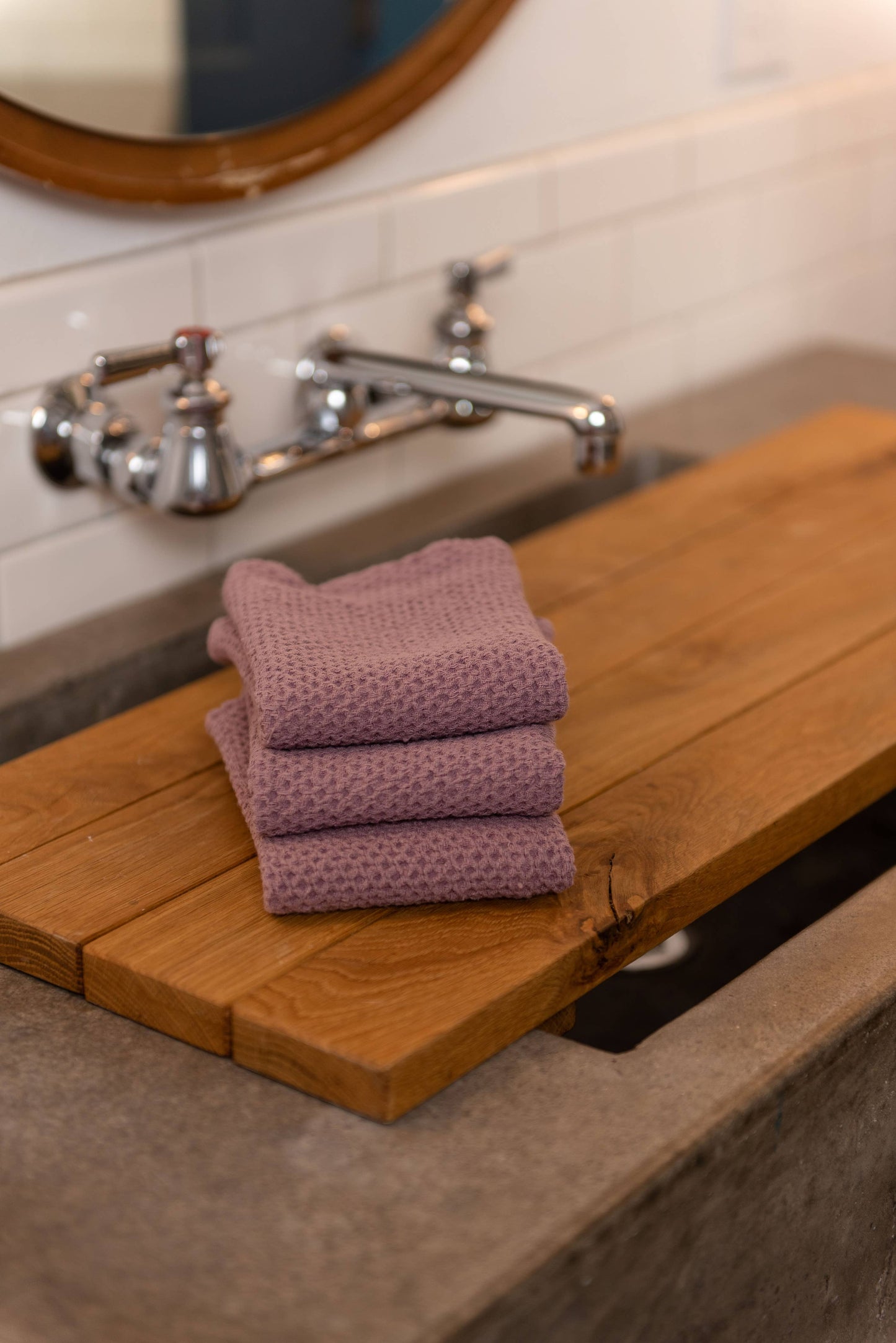 Linen Waffle Bath Towel