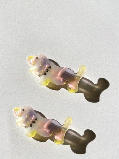 2pc Dog Acetate Hair Clips Set | Eco-Friendly